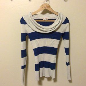 Pink Republic white and blue sweater top